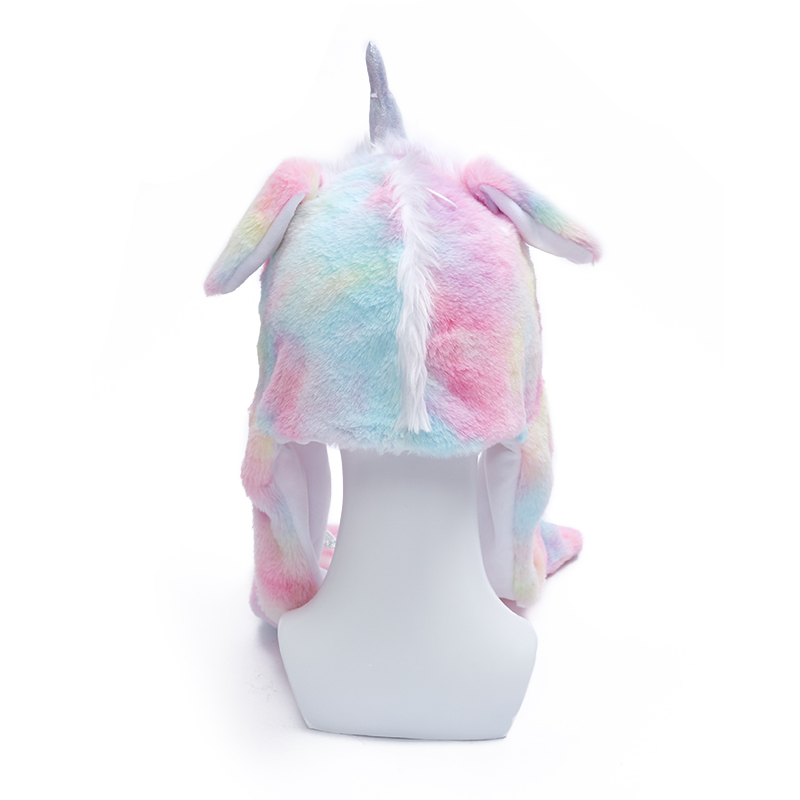 Wholesale Cheap Funny Hat Plush Party Hat Customized Plush Animal Unicorn Moving Ear Hat