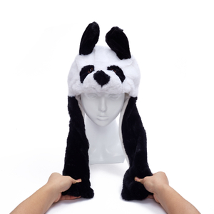 Girls Cute Animal Plush Hat Children Moving Ears LED Stuffed Cosplay Party Dress Winter Hats