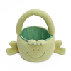 Frog Easter Basket Plush Toys Spring Gift Candies Buckets Tote Bag for Kids Baskets Easter