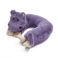 Custom Plush Toy Stuffed Plush Animal Toy Heat Neck U Hippo Bear Pillow