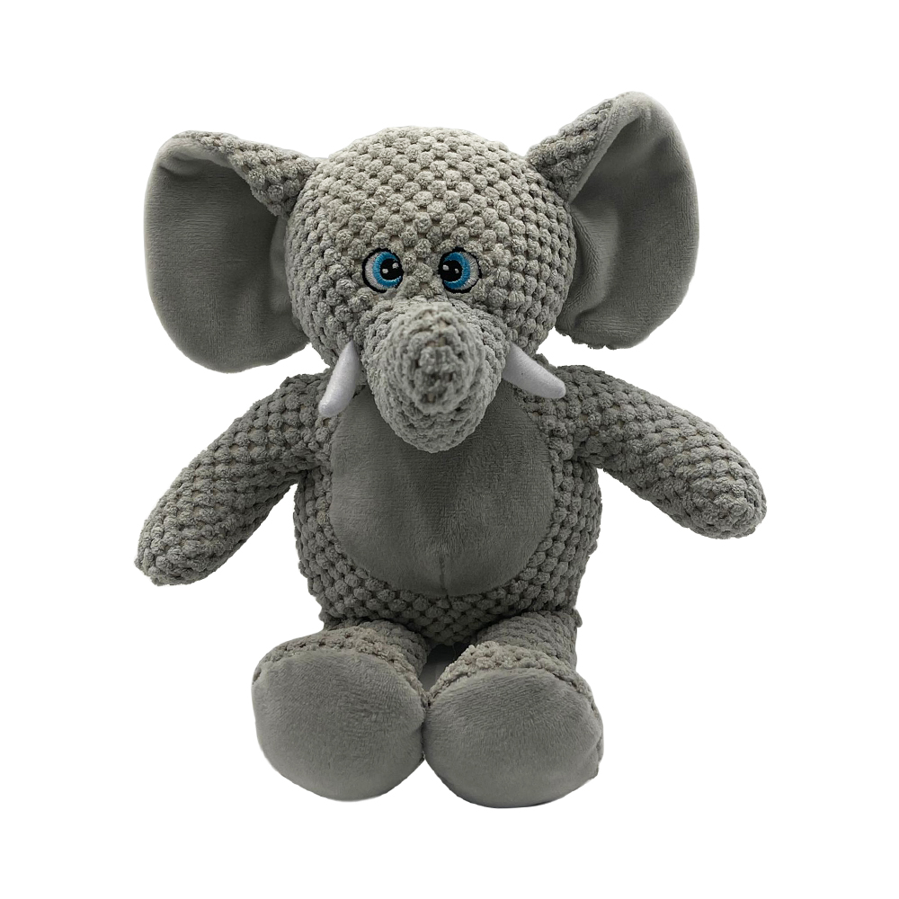 Plush Dog Squeak Toys Donkey Shape Corn Fleece Teeth Chewer Interactive Funny Chew Rope Dog Toy