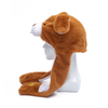 Cartoon Wolf Women's Hat Beanie Winter Plush Moving Dog Ears Hat Funny Ear Flaps Hat
