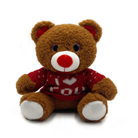 Stuffed Animals Sweet Heart Red Soft Happy Valentine's Day Plush Teddy Bear Gifts for Girls