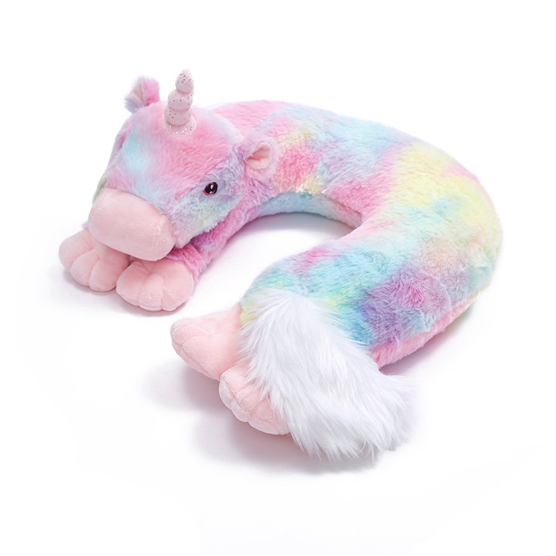 Unicorn U Pillow Cushion Bedtime Doll Rainbow Unicorn Stuffed Plush Toy Pillow for Kids Gift