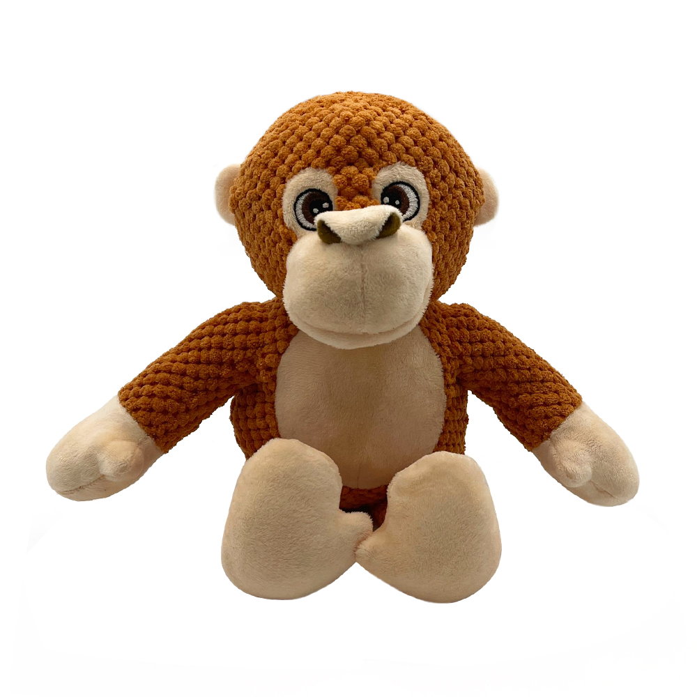 Plush Dog Squeak Toys Donkey Shape Corn Fleece Teeth Chewer Interactive Funny Chew Rope Dog Toy