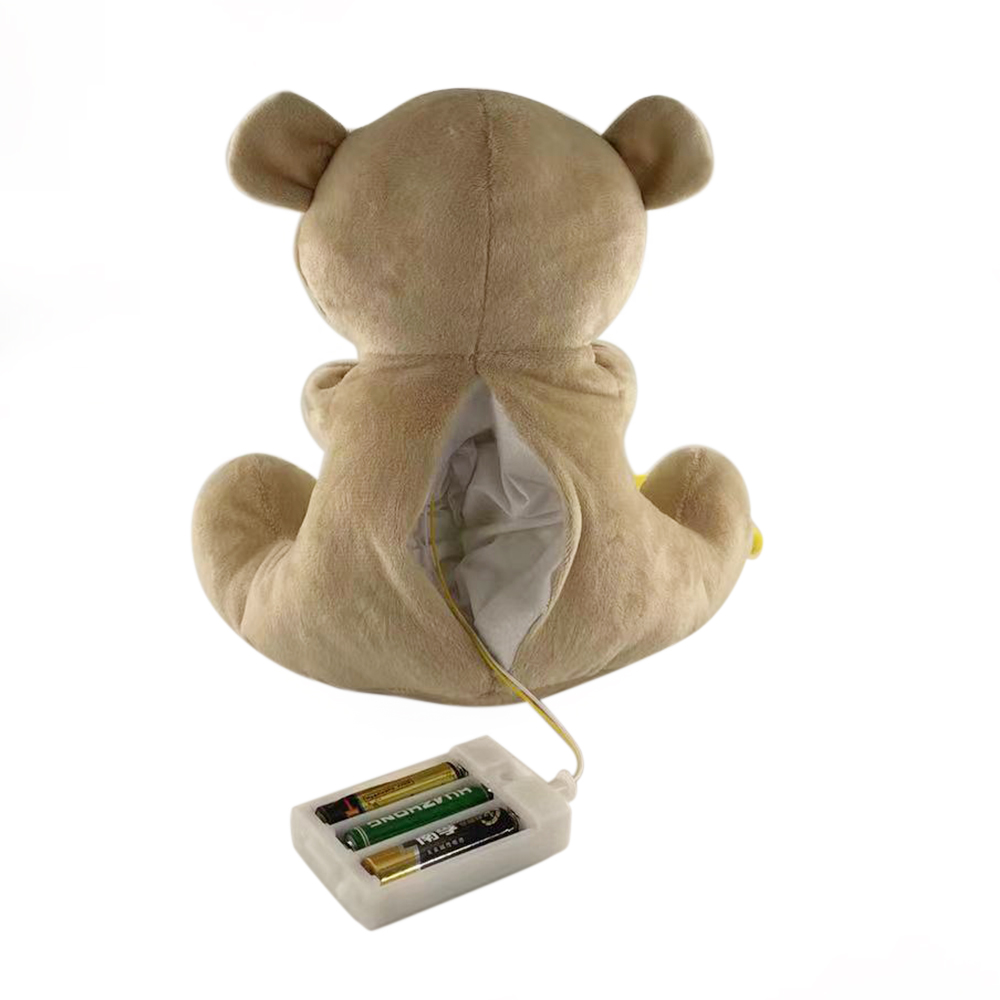 Glowing Music Sound And Light Soothing Sleeping Luminous Breathing Bear Baby Music Teddy Dolls