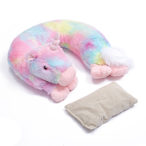 Unicorn U Pillow Cushion Bedtime Doll Rainbow Unicorn Stuffed Plush Toy Pillow for Kids Gift