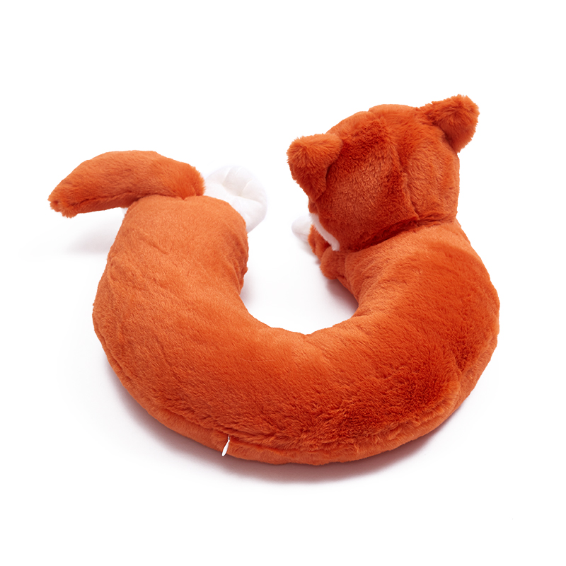 Plush Animal U Shape Pillows Toy OEM Neck Support Travel Plush Fox Pillow