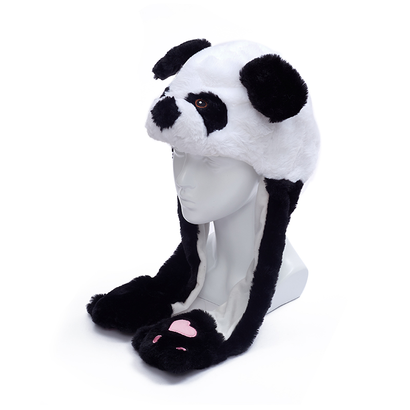 Girls Cute Animal Plush Hat Children Moving Ears LED Stuffed Cosplay Party Dress Winter Hats