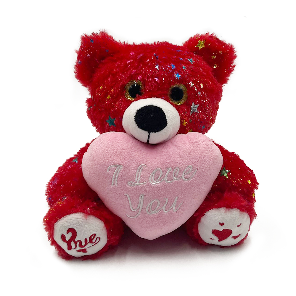 Stuffed Animals Sweet Heart Red Soft Happy Valentine's Day Plush Teddy Bear Gifts for Girls